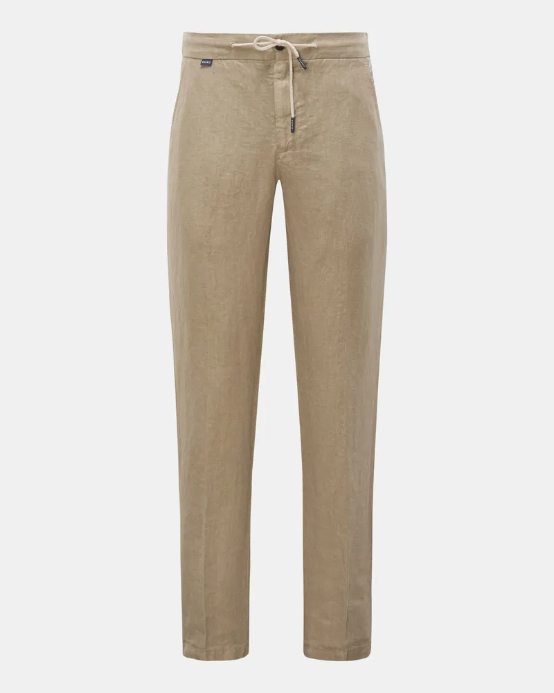 04651/ Herren - Leinen-Joggpants beige Beige