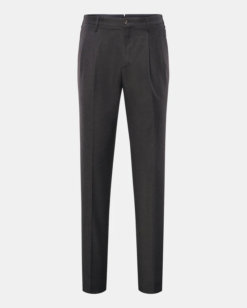 Incotex Herren - Wollhose 'Tapered Fit' dunkelgrau Dunkelgrau