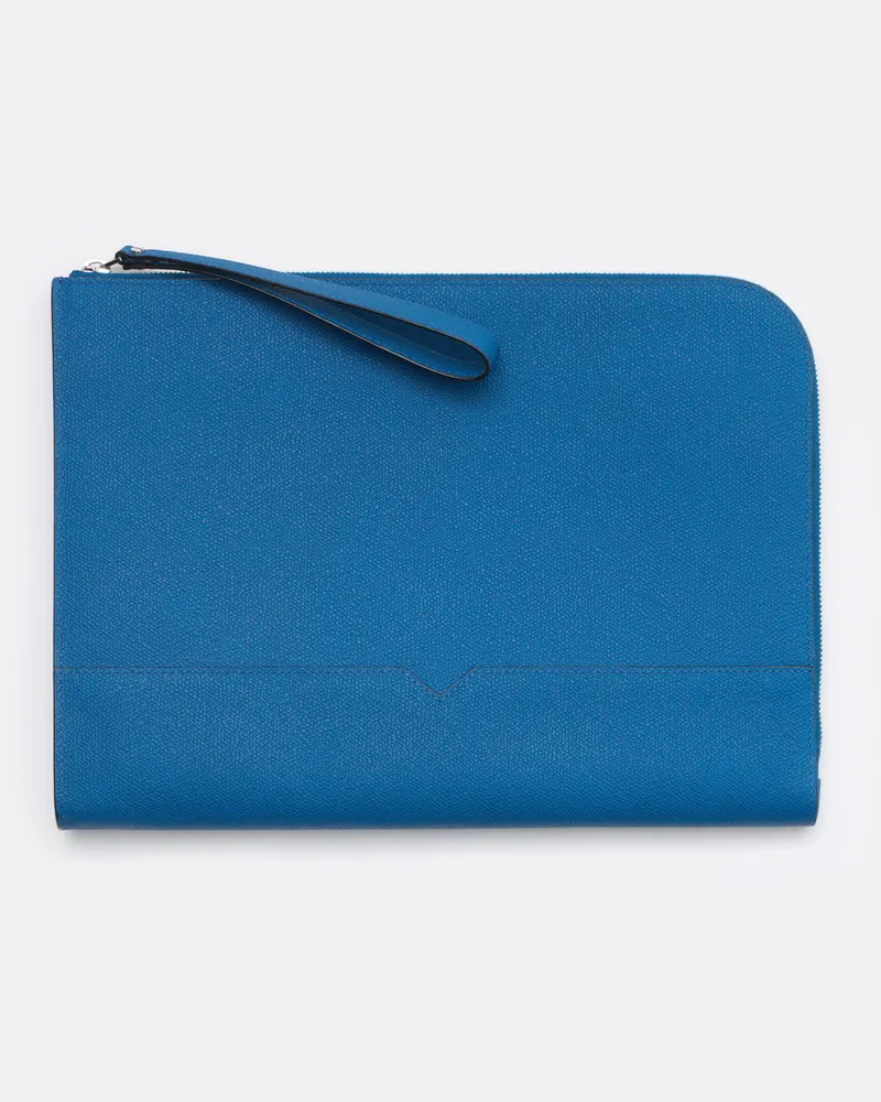 Valextra Herren - Dokumentenmappe blau Blau