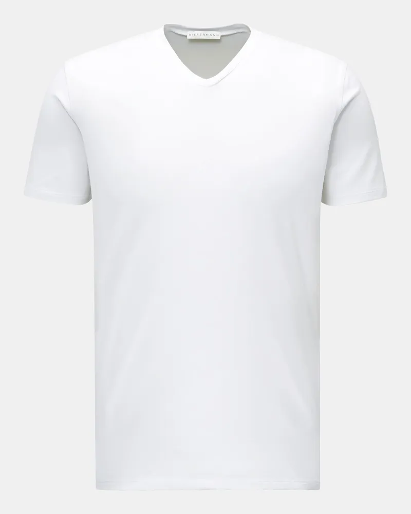 KIEFERMANN V-Neck T-Shirt 'Hape' weiß Weiß