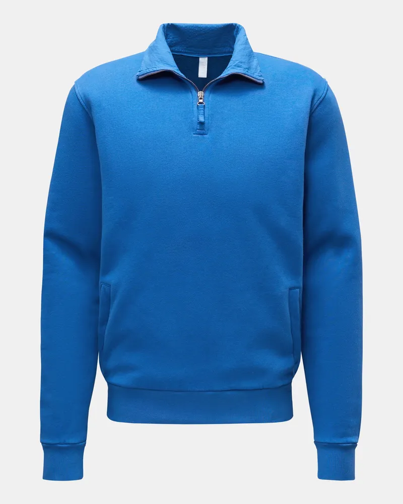 04651/ Herren - Sweat-Troyer 'Quarter Zip' blau Blau