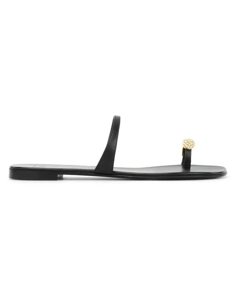 Giuseppe Zanotti RING Flat Sandals Schwarz