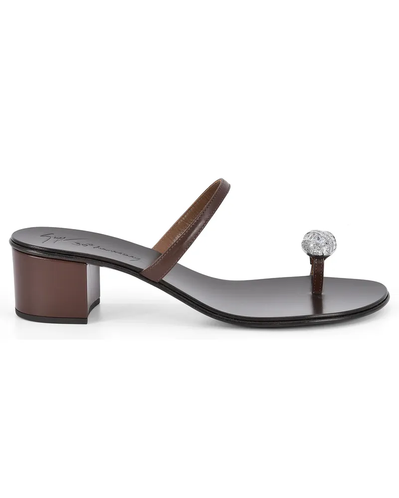 Giuseppe Zanotti ICON RING 40 Sandalen Braun
