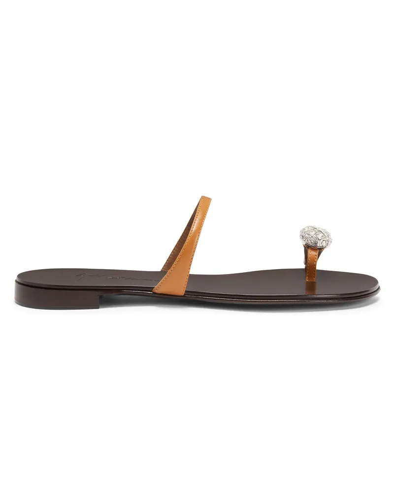 Giuseppe Zanotti ICON RING Flache Schuhe Orangefarben