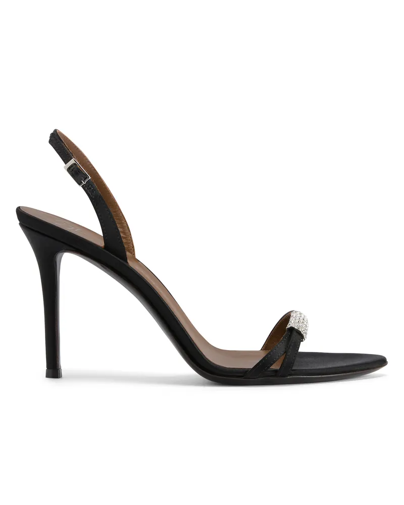 Giuseppe Zanotti LENA CRYSTAL 90 Sandalen Schwarz