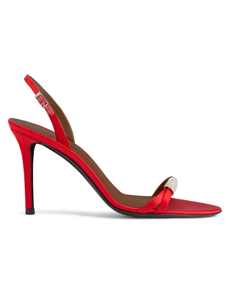 Giuseppe Zanotti LENA CRYSTAL 90 Sandalen Rot