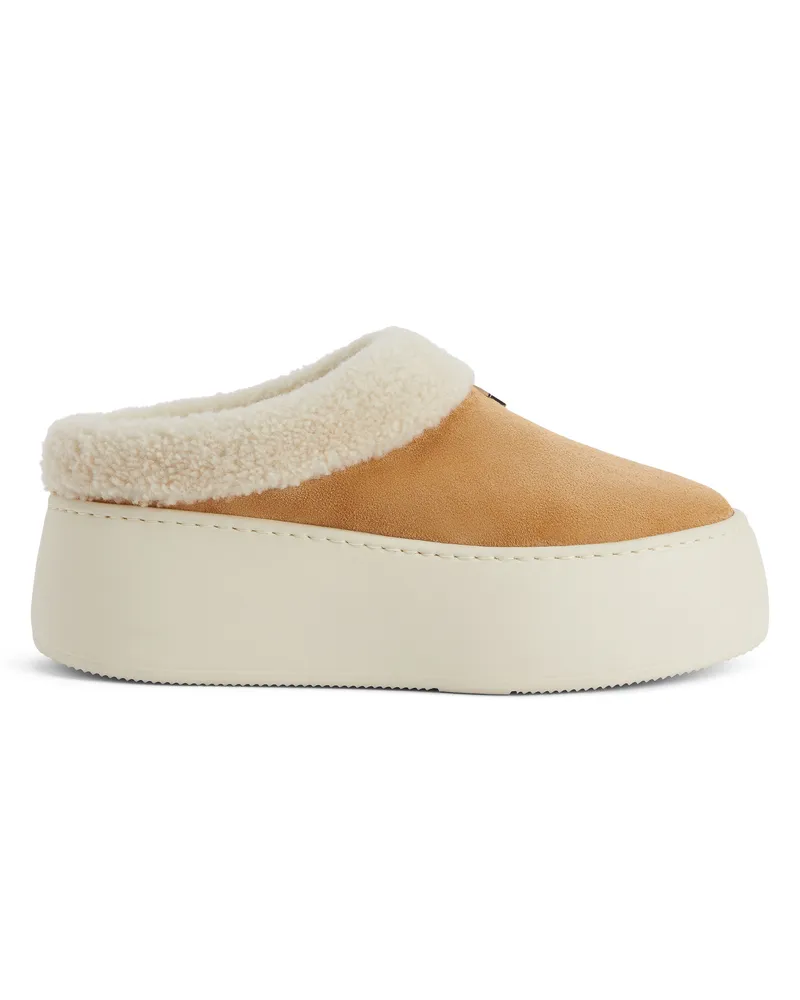 Giuseppe Zanotti GZ LEAGUE FUR SPLEEPER Flache Schuhe Beige