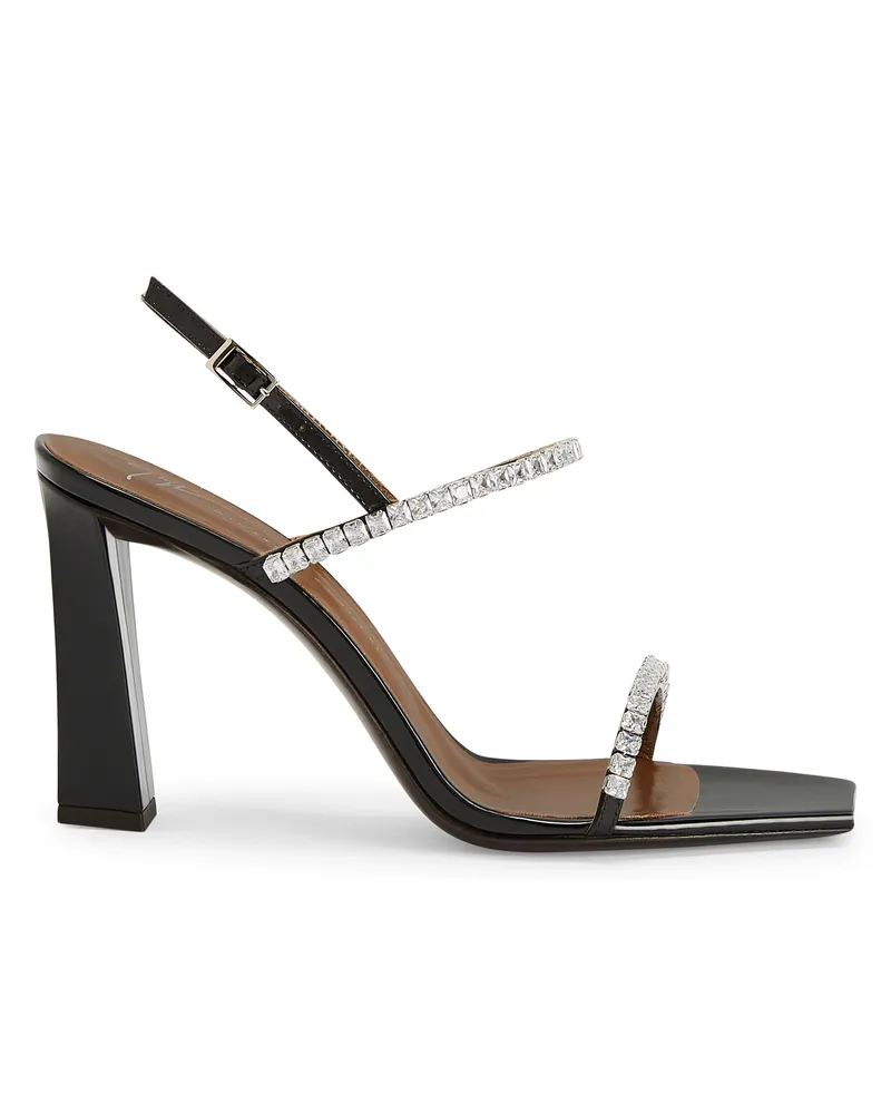 Giuseppe Zanotti VALENTIINE CRYSTAL 90 Sandalen Schwarz