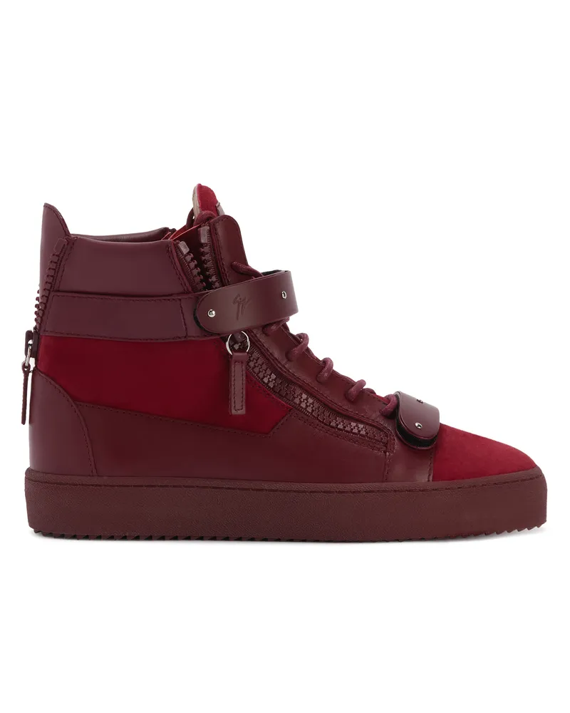 Giuseppe Zanotti COBY MATT Mid Top Sneakers Bordeaux