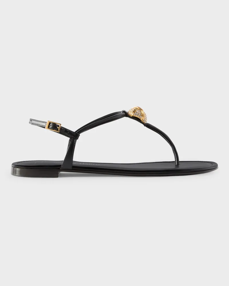 Giuseppe Zanotti COCKTAIL FLAT Flache Schuhe Schwarz