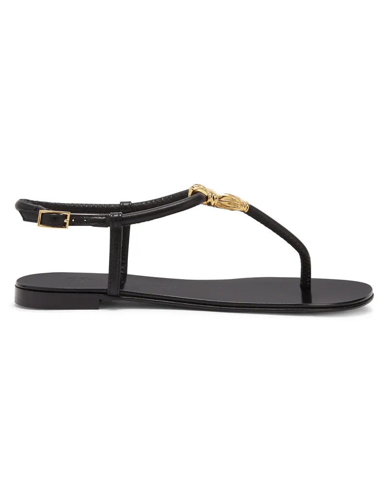 Giuseppe Zanotti TIE FLAT Flache Schuhe Schwarz