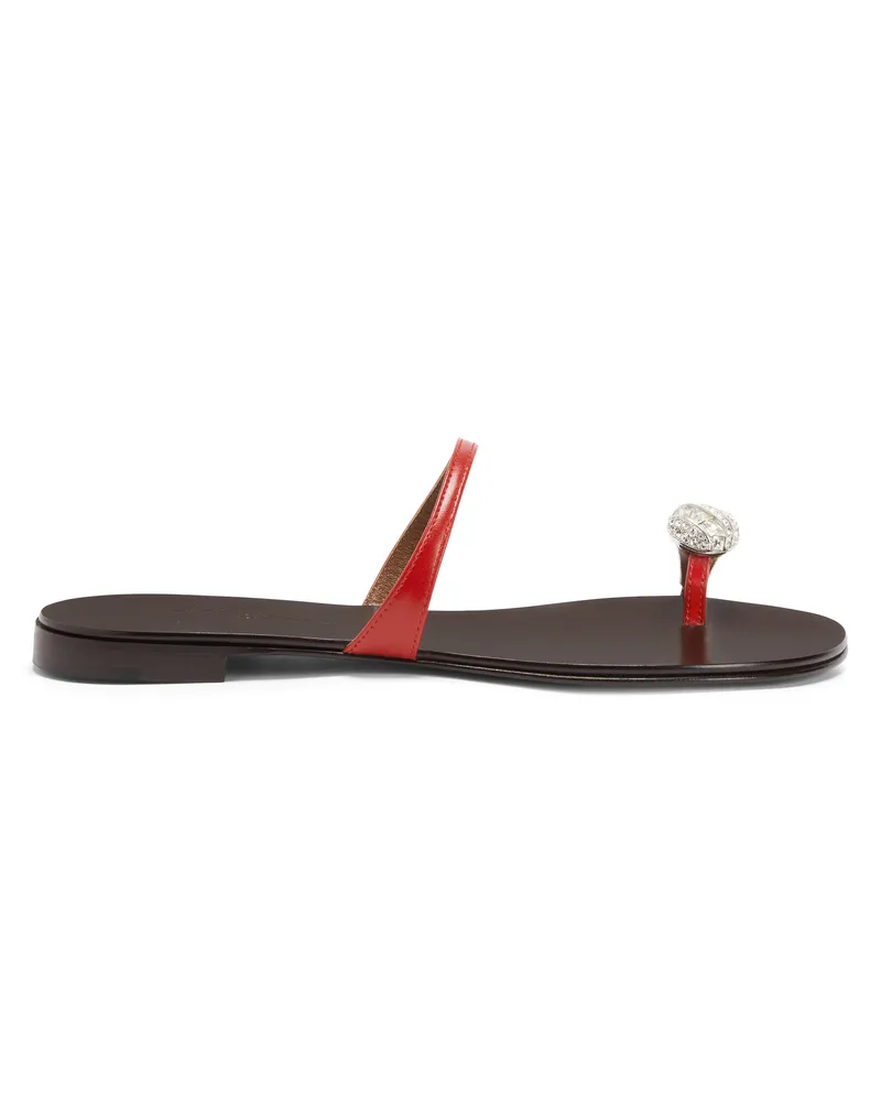 Giuseppe Zanotti ICON RING Flache Schuhe Rot