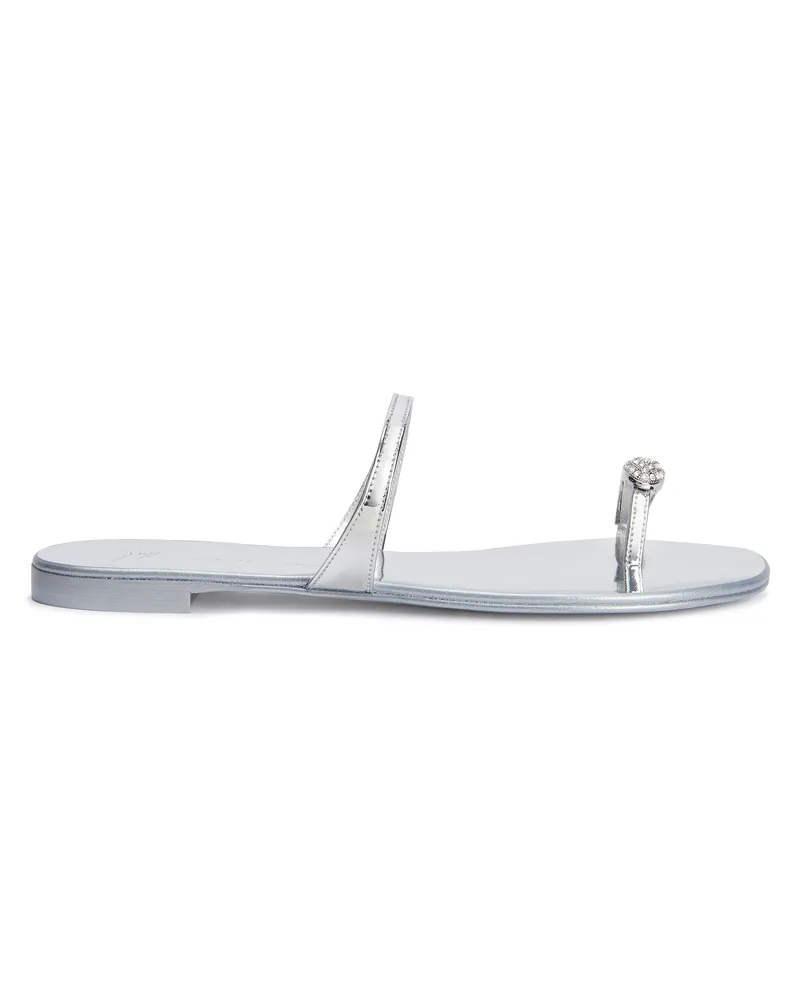 Giuseppe Zanotti RING Flache Schuhe Silberfarben
