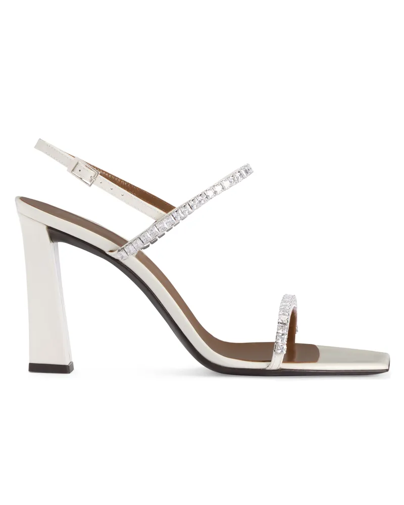 Giuseppe Zanotti VALENTIINE CRYSTAL 90 Sandalen Weiss