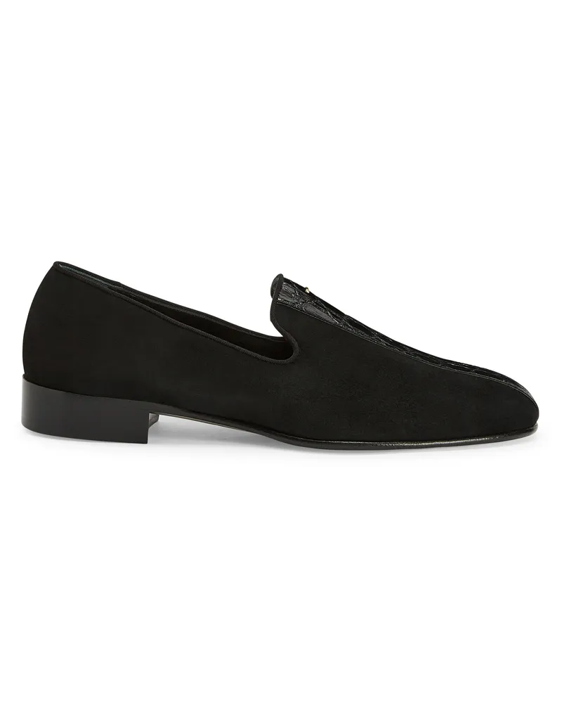 Giuseppe Zanotti TUXEDO CROCO Loafer Schwarz