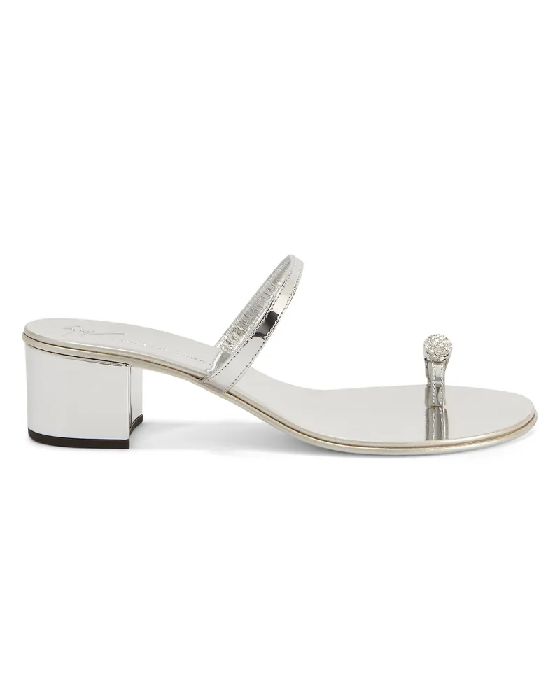 Giuseppe Zanotti RING 40 Sandalen Silberfarben