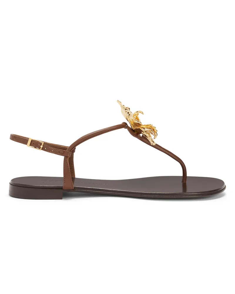 Giuseppe Zanotti ORCHID FLAT Flache Schuhe Braun