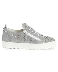 Giuseppe Zanotti FRANKIE Low-top Sneakers Silberfarben