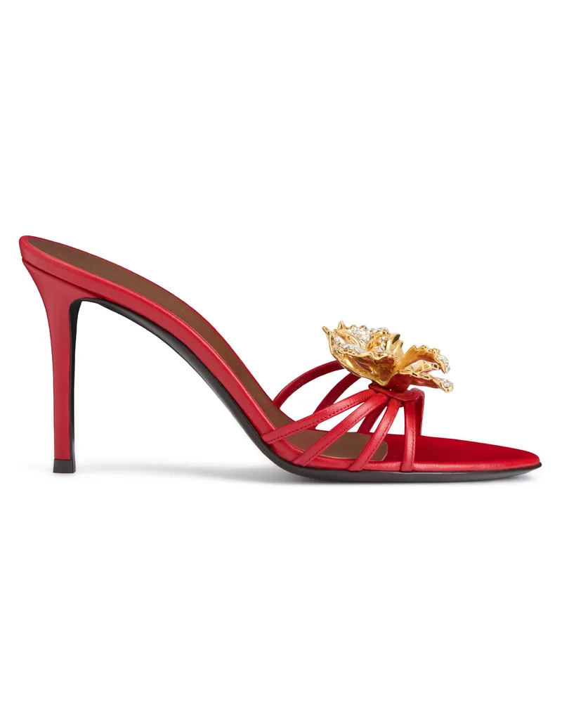 Giuseppe Zanotti ORCHID CRYSTAL MULE 90 Sandalen Rot