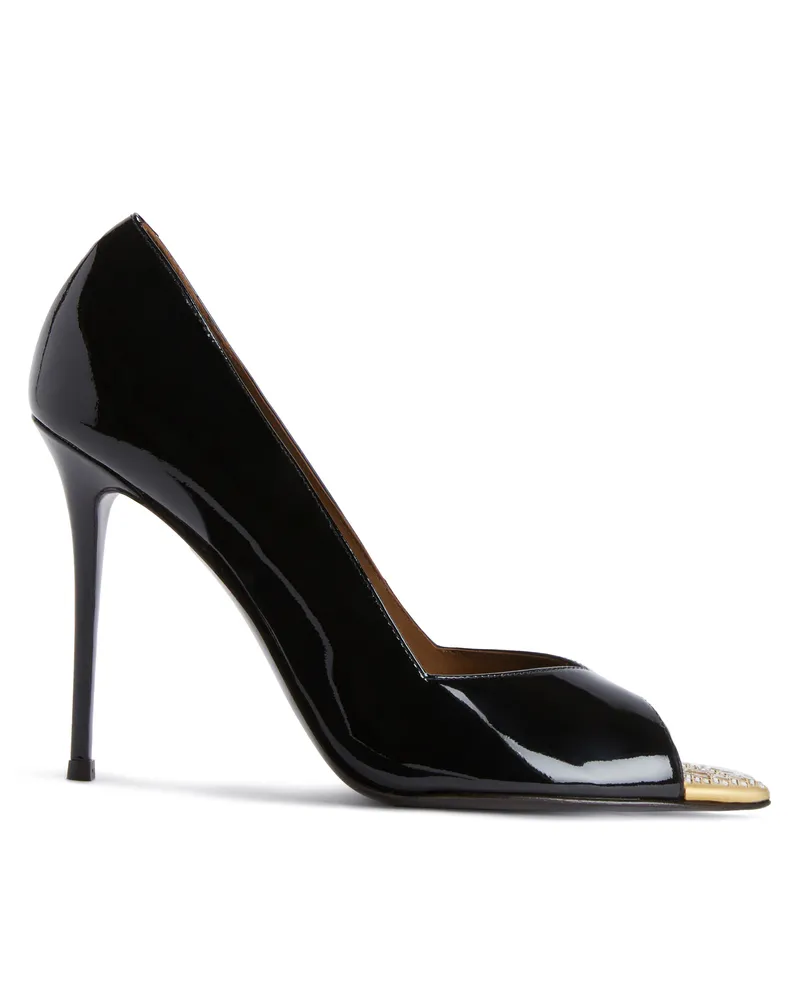 Giuseppe Zanotti INTRIIGO CRYSTAL OPEN-TOE 105 Pumps Schwarz