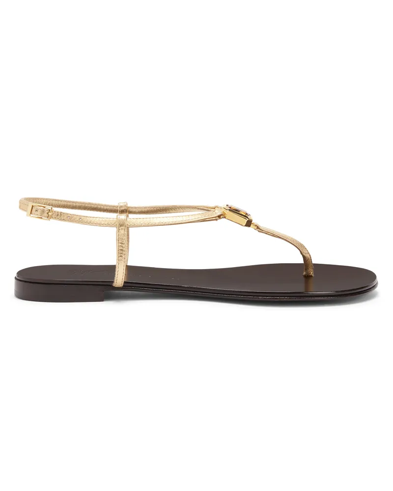 Giuseppe Zanotti CAMELIEE FLAT Flache Schuhe Goldfarben