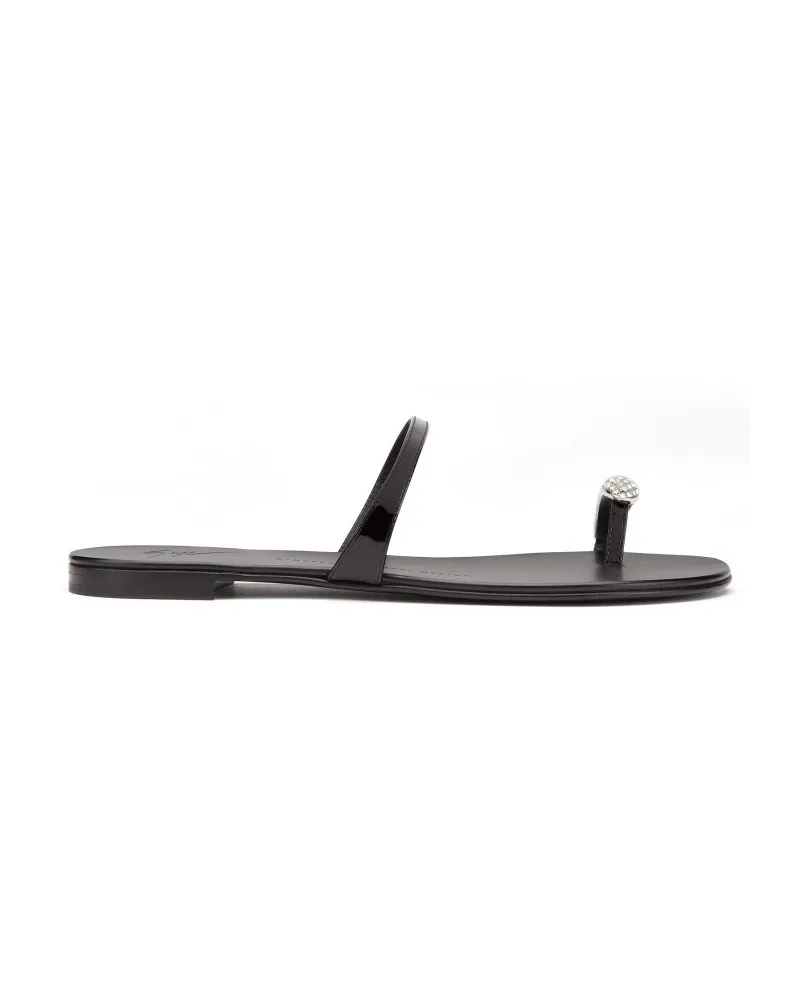 Giuseppe Zanotti RING Flat Sandals Schwarz