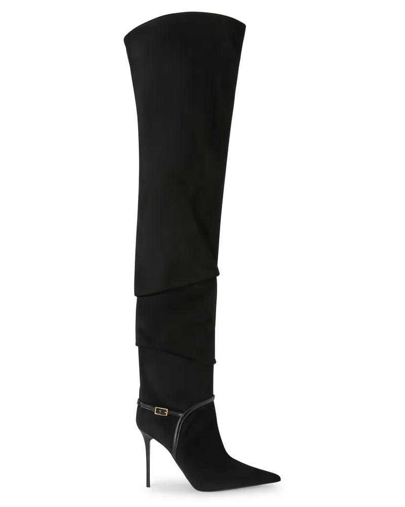 Giuseppe Zanotti SECRET HIGH BOOT 105 Stiefel Schwarz