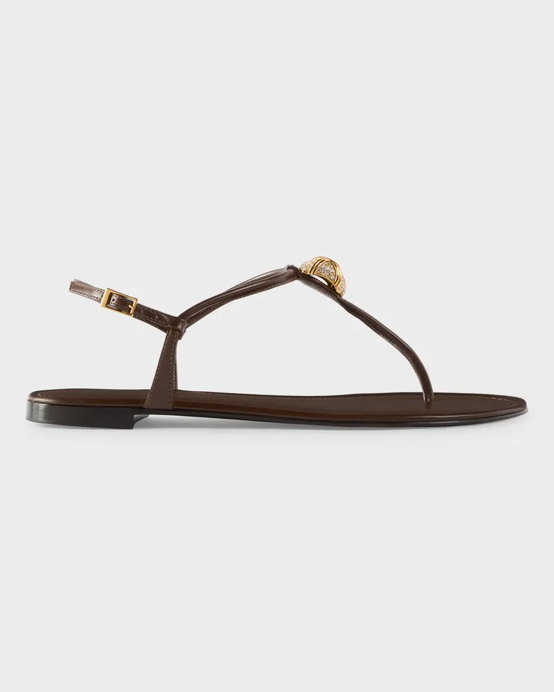 Giuseppe Zanotti COCKTAIL FLAT Flache Schuhe Braun