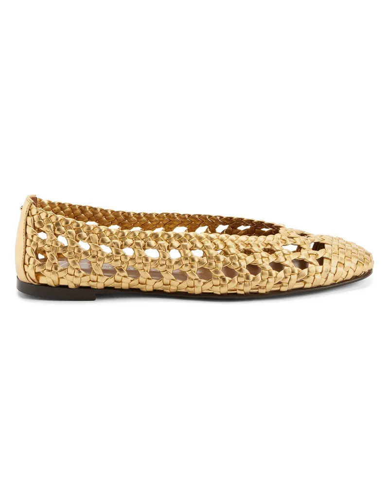 Giuseppe Zanotti GEORGIA CAGE Flache Schuhe Goldfarben