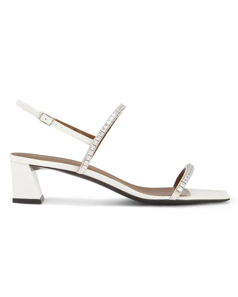 Giuseppe Zanotti VALENTIINE CRYSTAL 45 Sandalen Weiss