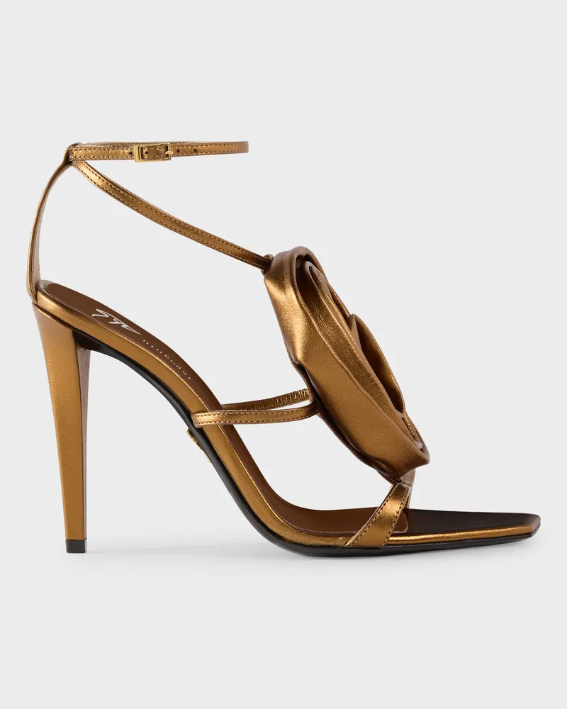 Giuseppe Zanotti CURSED FLOWER SANDAL 105 Sandalen Bronzefarben