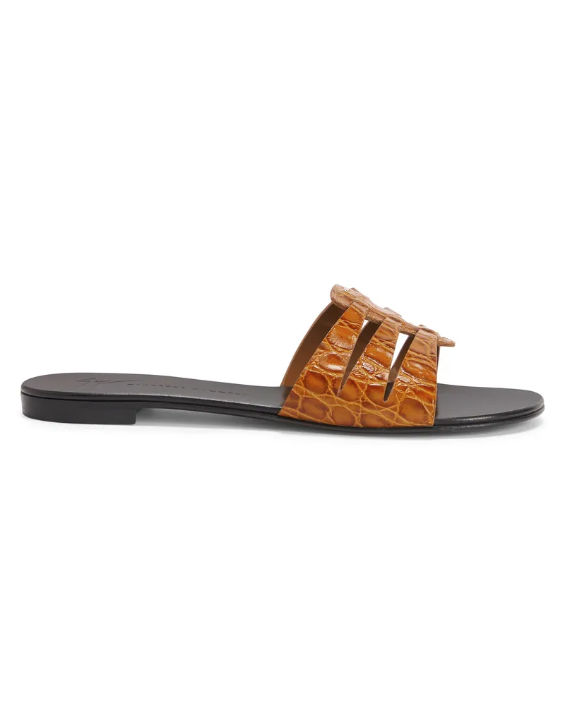 Giuseppe Zanotti ADHELINE Flache Schuhe Orangefarben
