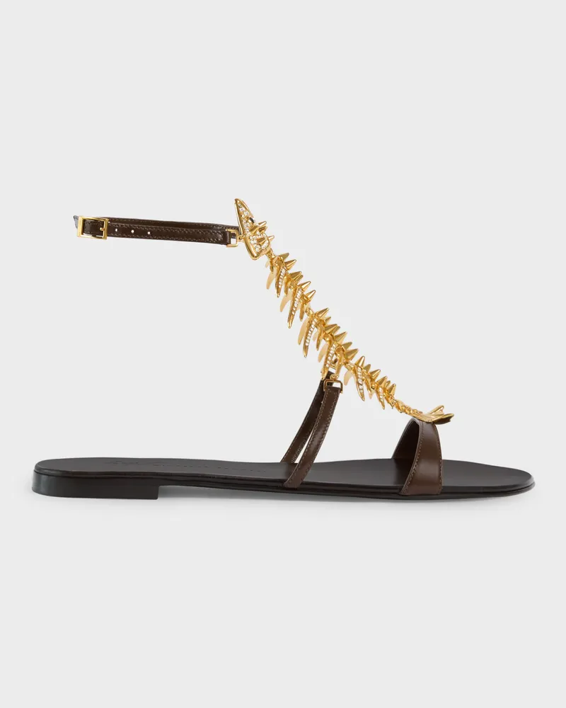 Giuseppe Zanotti SLIM 2.0 FLAT Flache Schuhe Braun