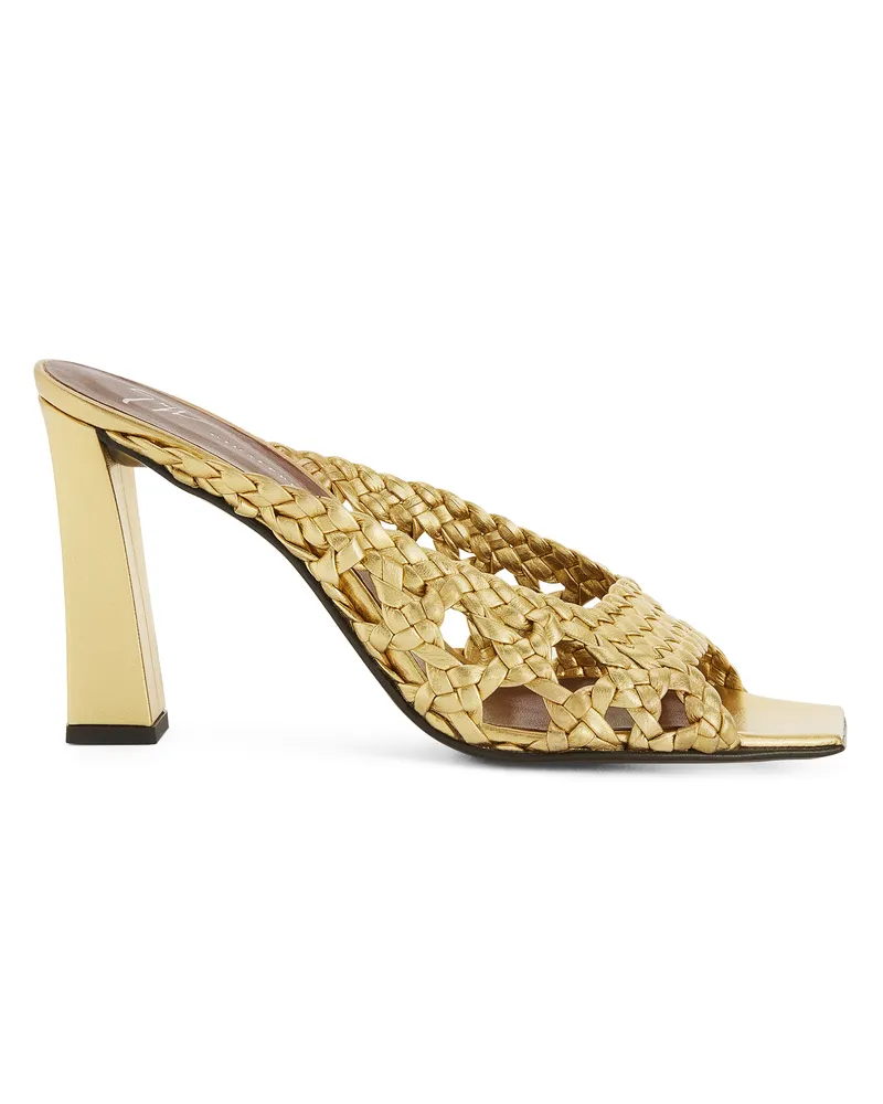 Giuseppe Zanotti GZ MYA CAGE 90 Sandalen Goldfarben