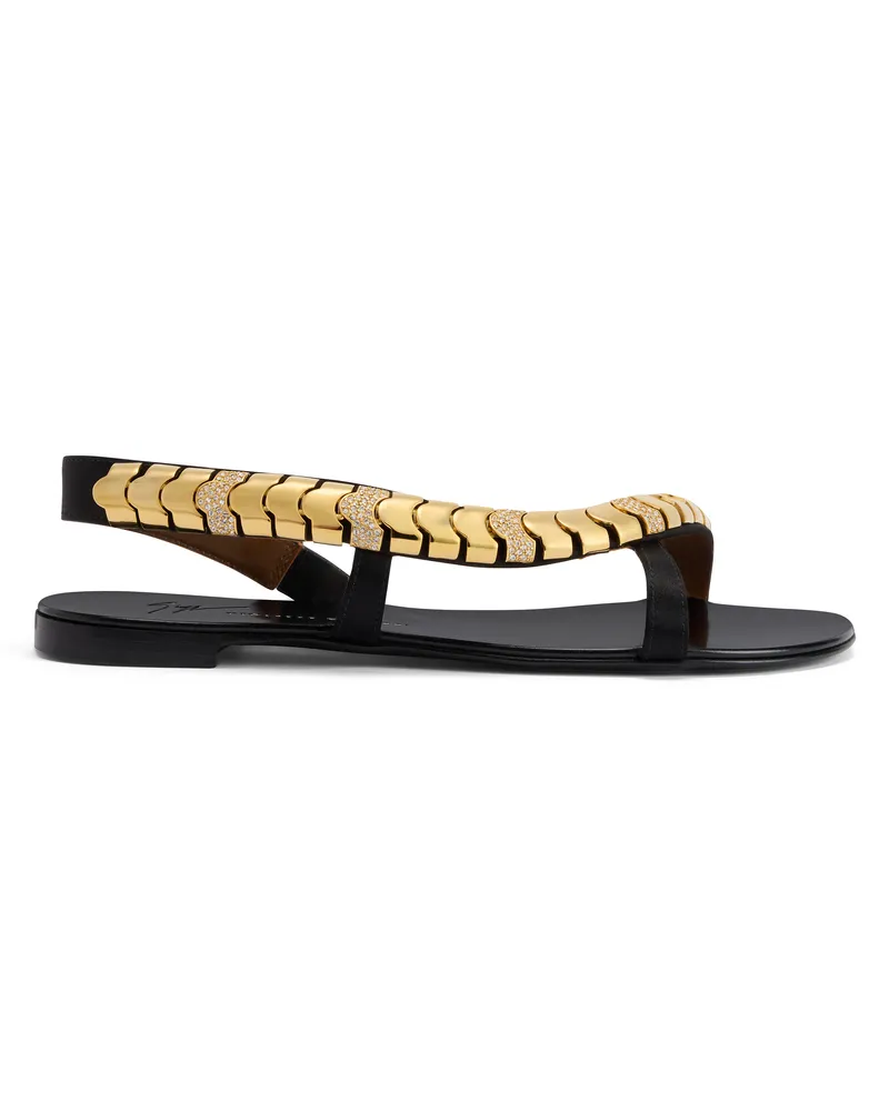 Giuseppe Zanotti DAFNE FLAT Sandalen Schwarz
