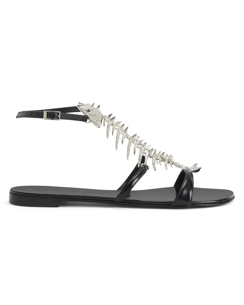 Giuseppe Zanotti SLIM2.0 FLAT Sandalen Schwarz