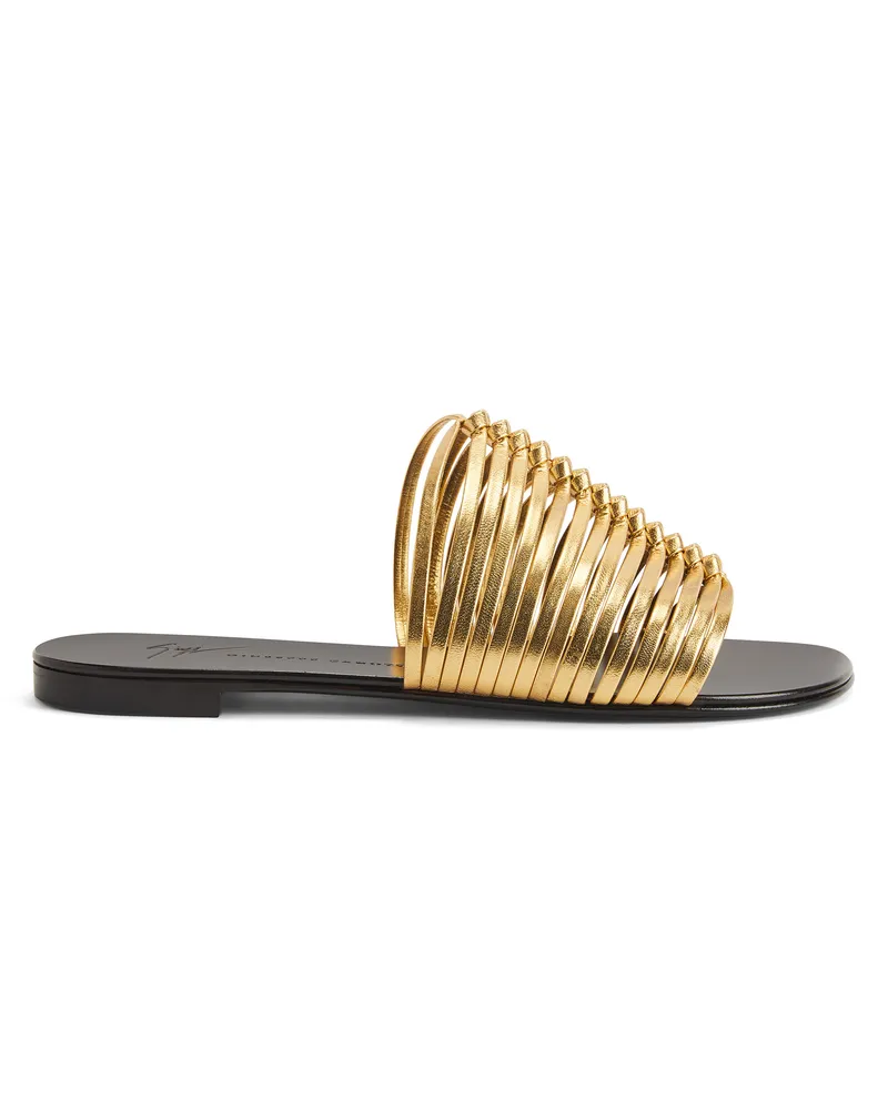 Giuseppe Zanotti JANE FLAT Sandalen Goldfarben