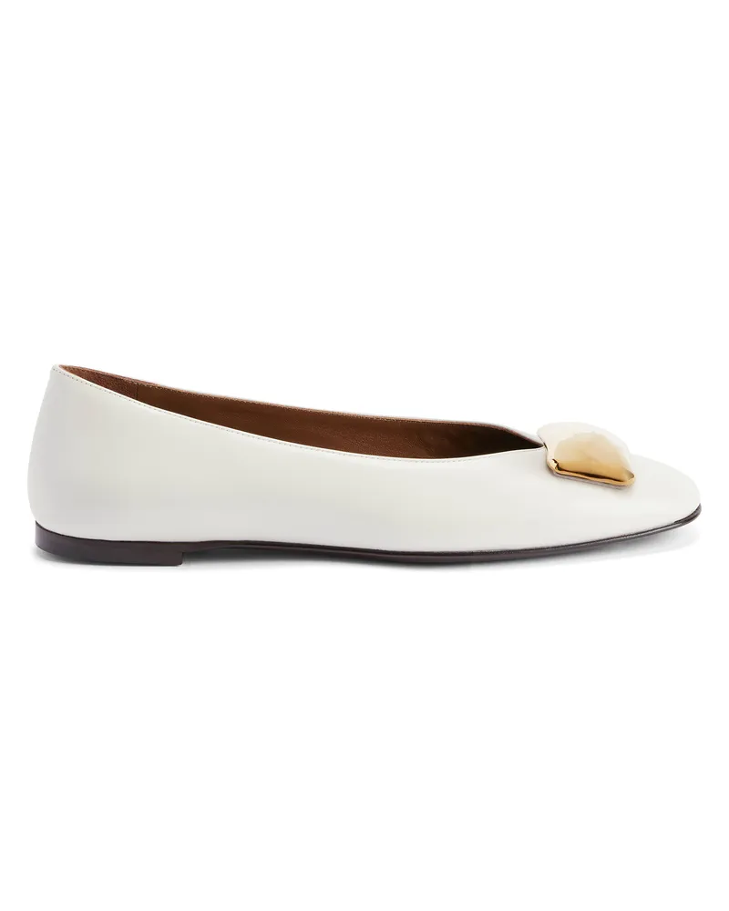 Giuseppe Zanotti GEORGIA STONE Flache Schuhe Weiss