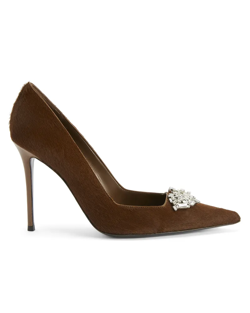 Giuseppe Zanotti RAQUEL CRYSTAL 105 Pumps Braun