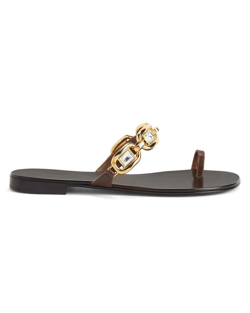 Giuseppe Zanotti INSOMNYA FLAT Sandalen Braun