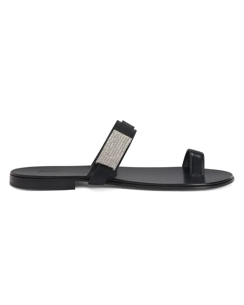 Giuseppe Zanotti FLAVIEN CRYSTAL Sandalen Schwarz