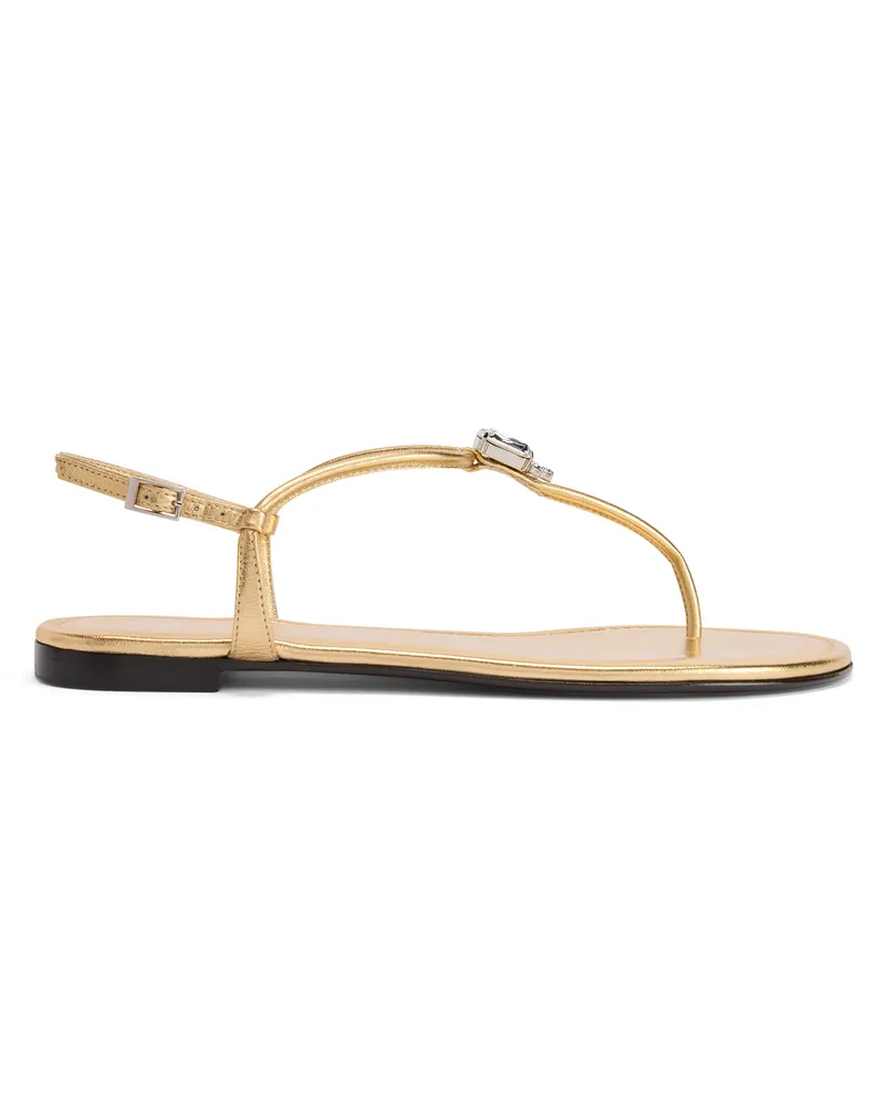 Giuseppe Zanotti MAEEVE FLAT Sandalen Goldfarben
