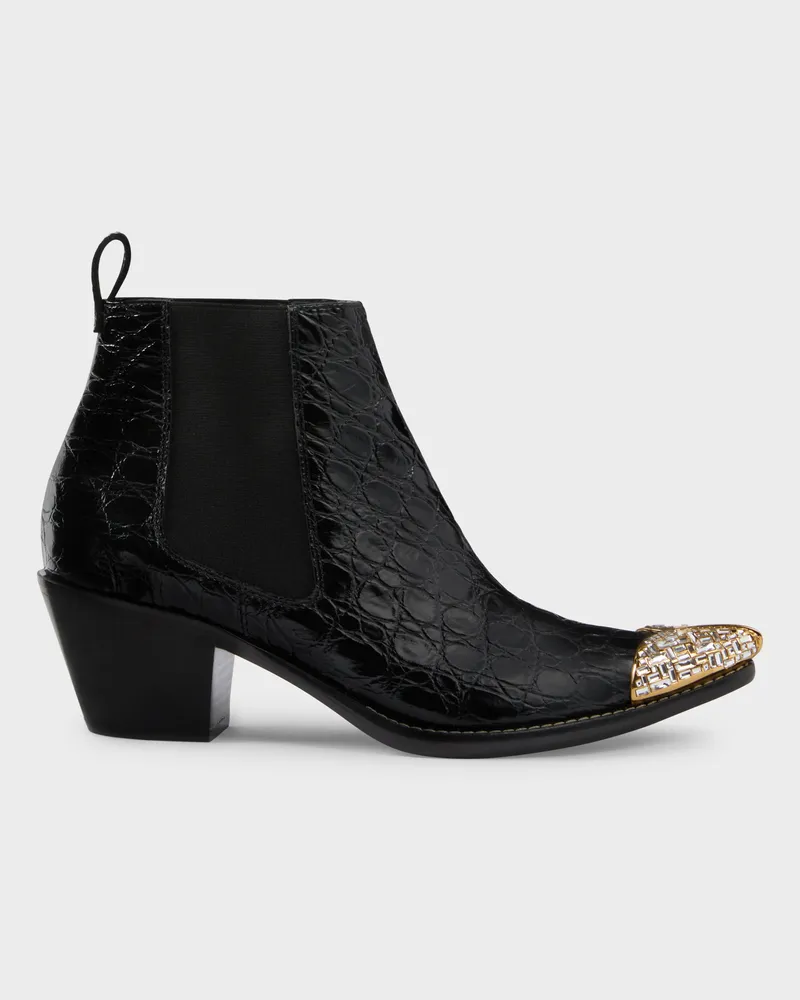 Giuseppe Zanotti JEWELRY TEXANO BOOTIE Stiefel Schwarz