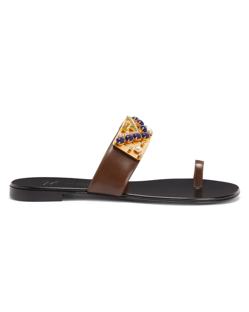 Giuseppe Zanotti NEFERTITI FLAT Flache Schuhe Braun