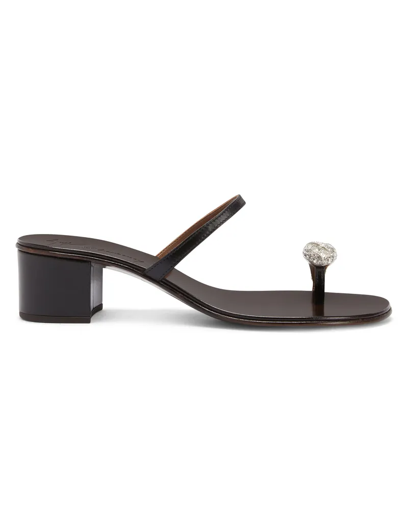 Giuseppe Zanotti ICON RING 40 Sandalen Schwarz