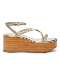 Stuart Weitzman Wovette Wedge - Frau Keilabsatzschuh Hellgold/sand Hellgold