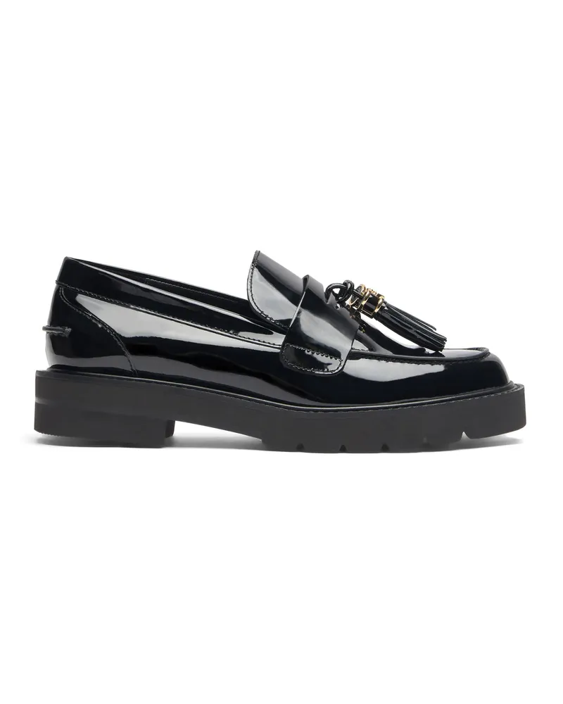 Stuart Weitzman Parker Lift Tassel Loafer - Frau Loafer Und Flache Schuhe Schwarz Schwarz