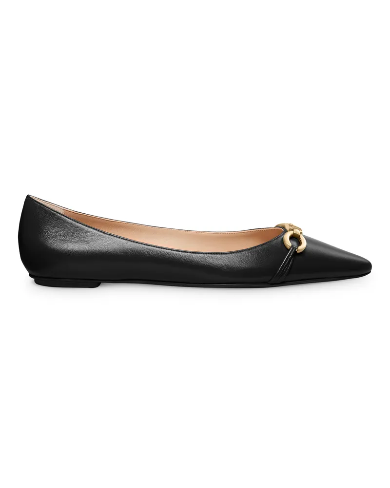 Stuart Weitzman Emilia Sw Signature Flat - Frau Loafer Und Flache Schuhe Schwarz Schwarz