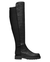 Stuart Weitzman 5050 Lift Woven Boot - Frau Stiefel Und Stiefeletten Schwarz Schwarz