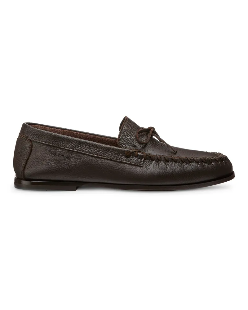 Stuart Weitzman Montauk Tie Moc - Mann Loafer & Mokassins Dunkelbraun Dunkelbraun